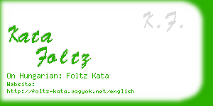 kata foltz business card